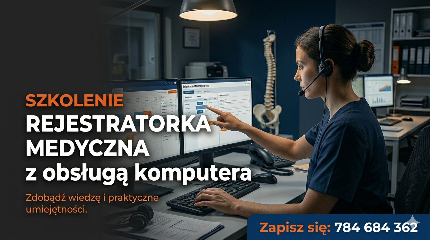 Rejestratorka medyczna z obsługą komputera