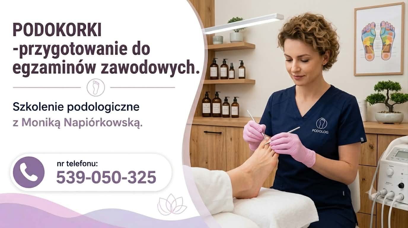 PODOKORKI - PRZYGOTOWANIE DO EGZAMINÓW ZAWODOWYCH. Szkolenie z Moniką Napiórkowską (Akademia OdNova).