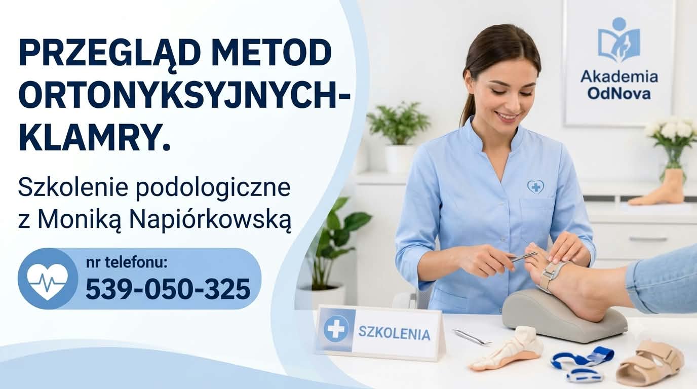PRZEGLĄD METOD ORTONYKSYJNYCH- KLAMRY. Szkolenie podologiczne z Moniką Napiórkowską (Akademia OdNova)