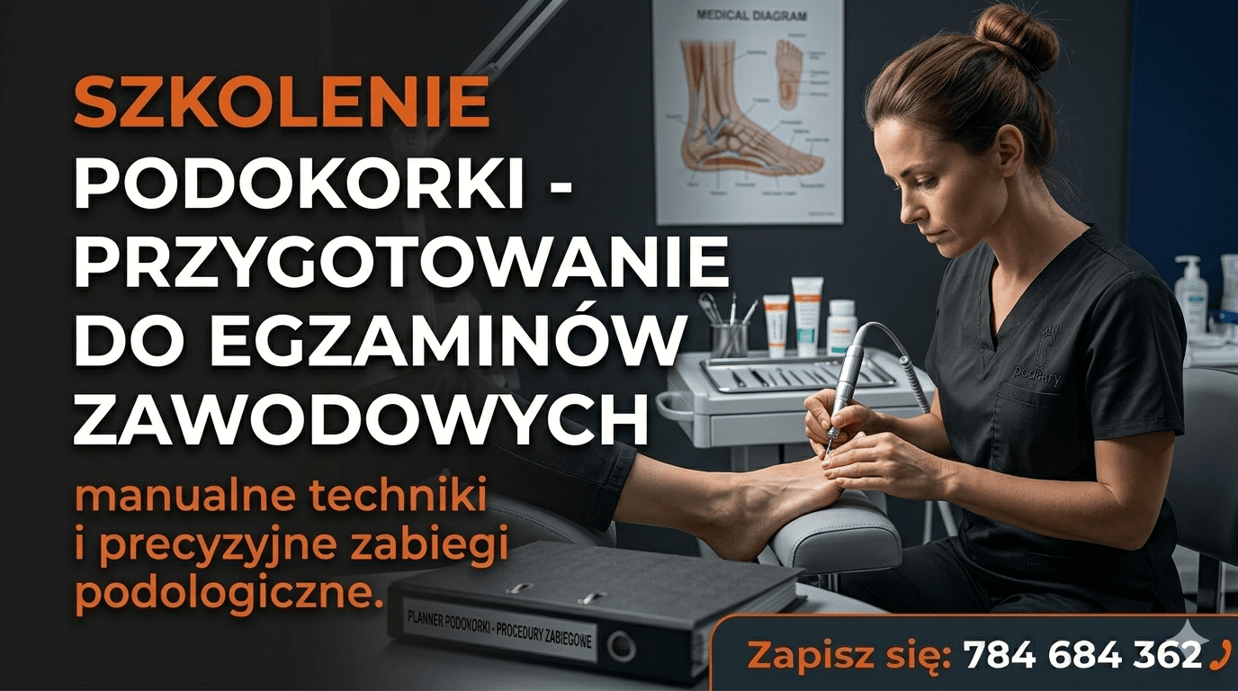 PODOKORKI - PRZYGOTOWANIE DO EGZAMINÓW ZAWODOWYCH. Szkolenie z Moniką Napiórkowską (Akademia OdNova).